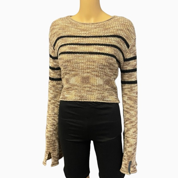 SHEIN Striped Pattern Crop Sweater size Small - Picture 9 of 11